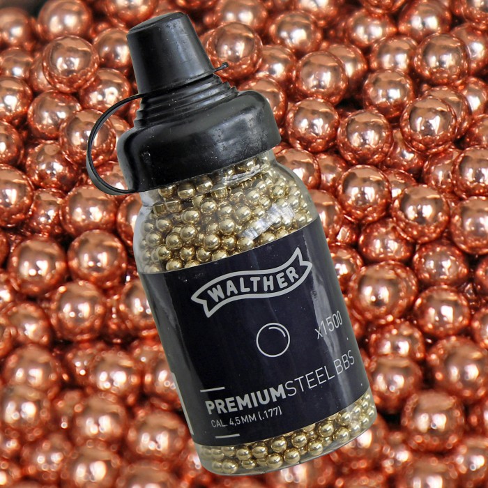 Walther Premium steel round balls BBs caliber 4.5 mm 1500 rounds